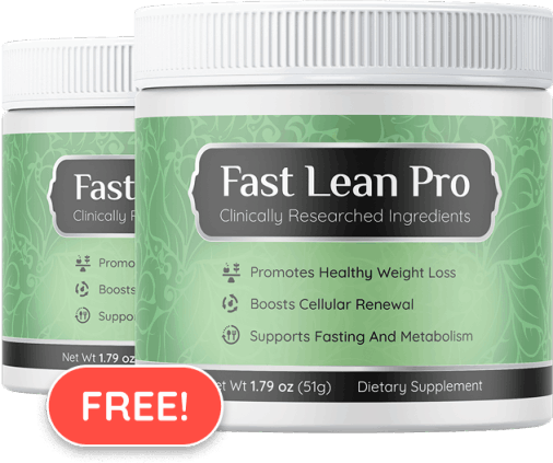 2 bottle Fast Lean Pro supplement bottles 'FREE GIFT' for 3 bottle Claritox Pro buyers.